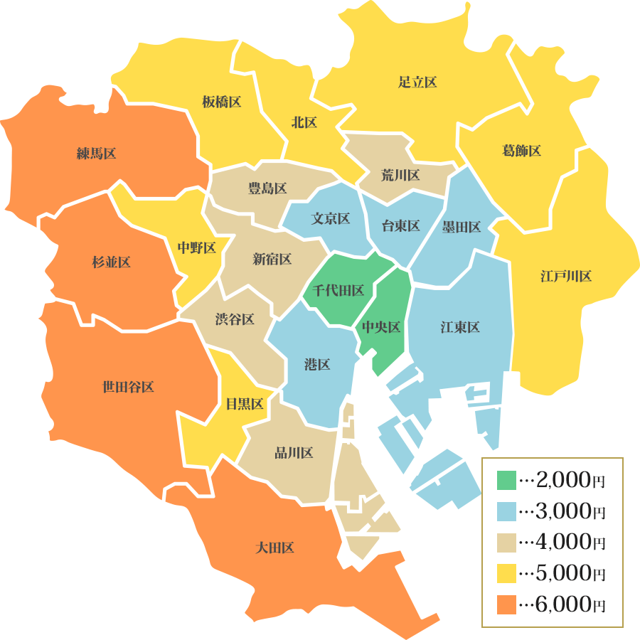 ラグタイム東京の派遣対応エリアMAP